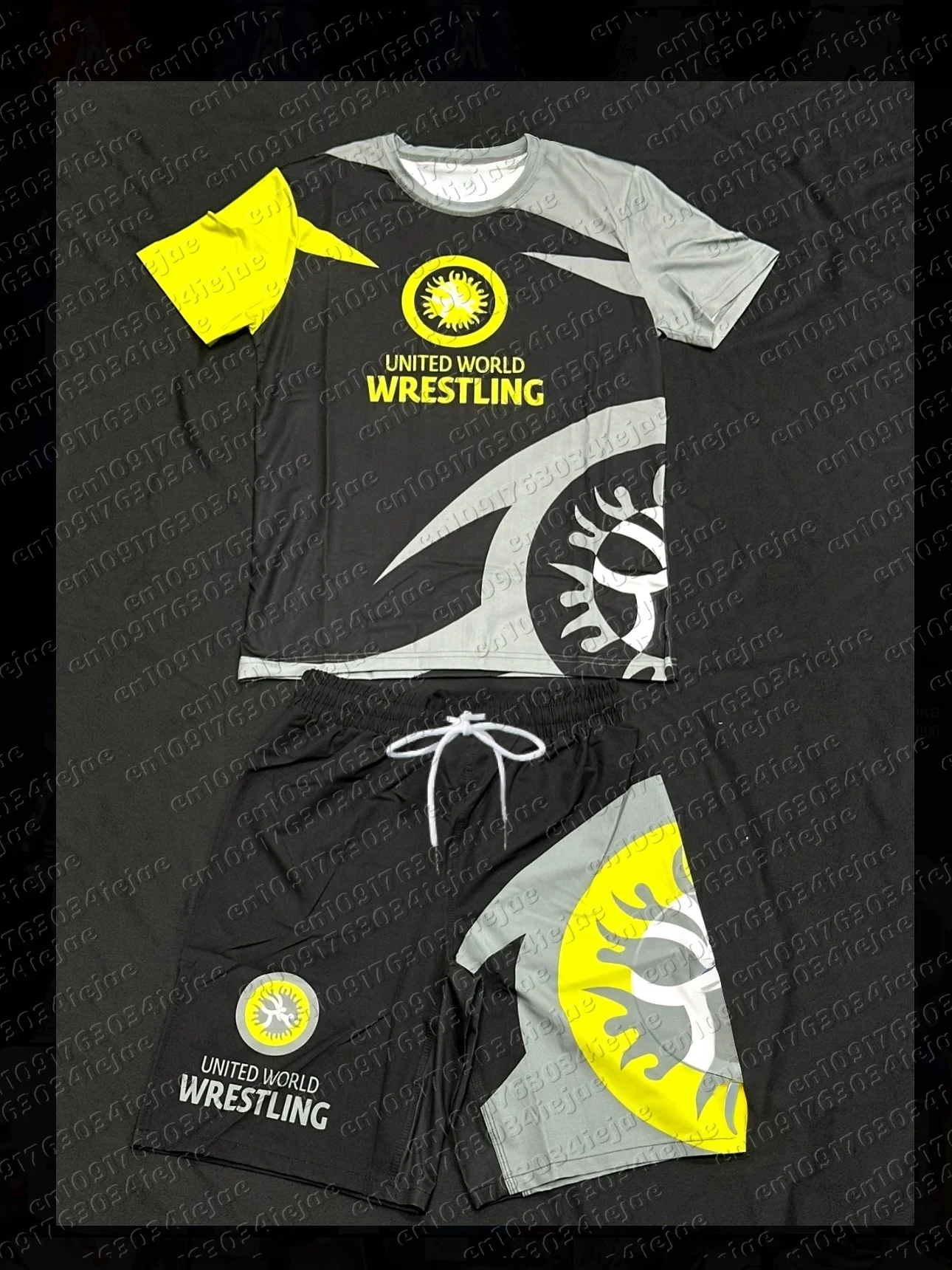 Adult Children Wrestling Sports Set Quick Drying Breathable Rash Guard T-shirts and Shorts Training Combat Sportswear Suit