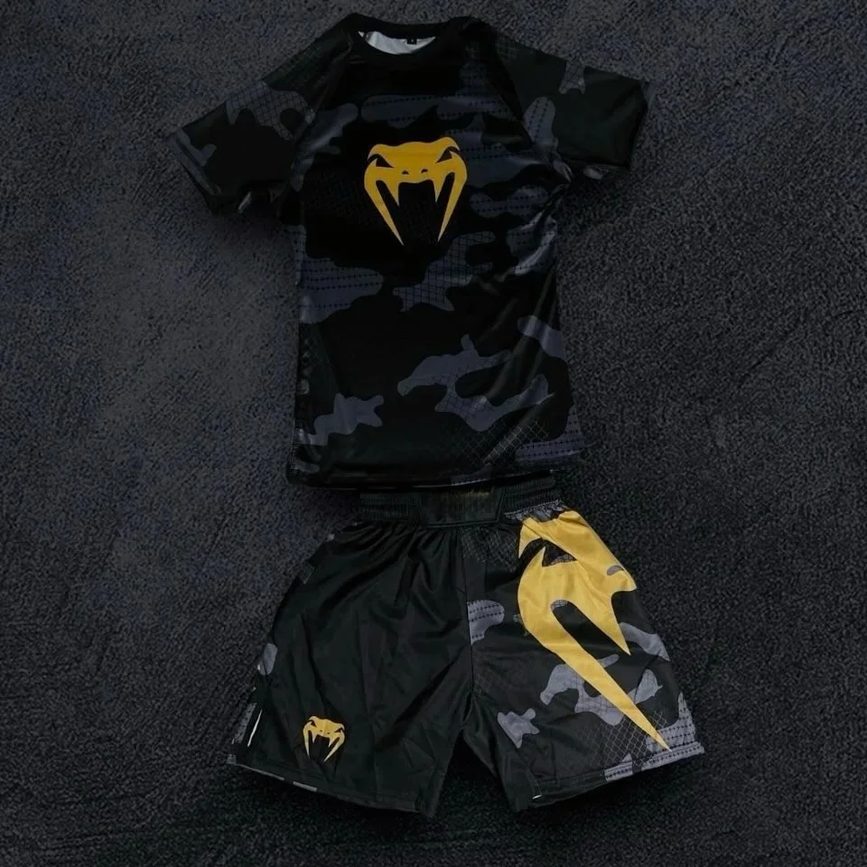 Best-selling Men's and Women's Outdoor Sports Casual Short-sleeved Short-pants Sets; Martial Arts and Boxing Clothing
