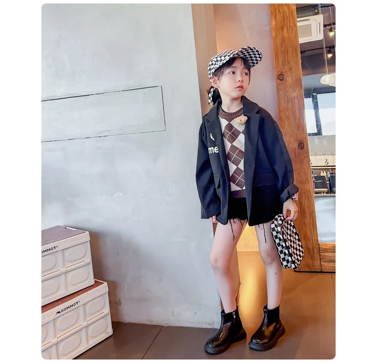 Children's Autumn Boots Fashion Round-toe PU Leather Kids Single Boots Causal Versatile Spring Girl's Ankle Boot Thick Bottom