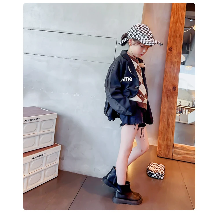 Children's Autumn Boots Fashion Round-toe PU Leather Kids Single Boots Causal Versatile Spring Girl's Ankle Boot Thick Bottom