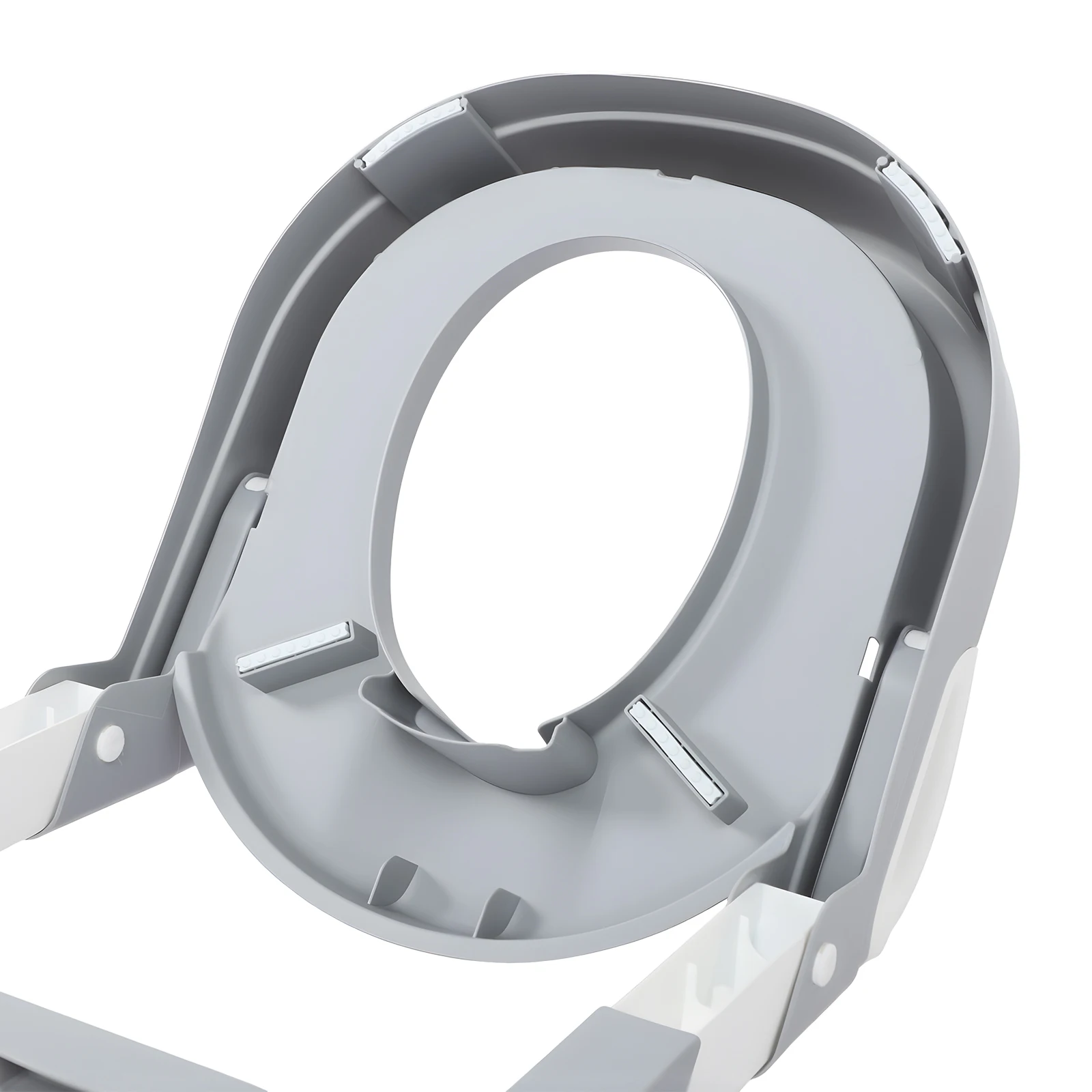 Foldable Kids Toilet Trainer Seat with Step, 6-Level Adjustable Toddler Toilet Seat with Non-Slip Pedals for V/U/O Toilets