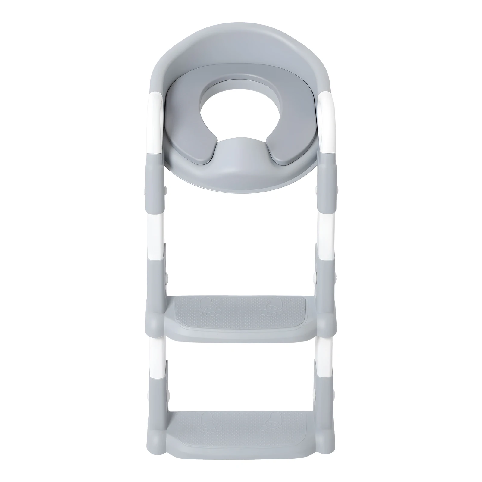 Foldable Kids Toilet Trainer Seat with Step, 6-Level Adjustable Toddler Toilet Seat with Non-Slip Pedals for V/U/O Toilets