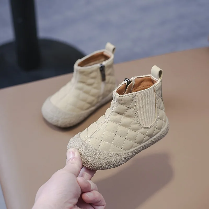 Winter Boots for Baby Boys Outdoor Girls Snow Boots Plush Children Cotton Shoes Non-slip Kids Casual Shoes Infant Toddler Shoes