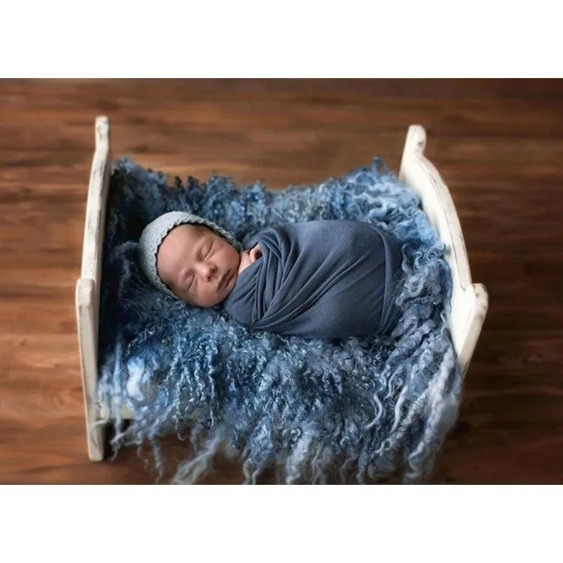 16”Curly Round Felted Blanket, Wool Newborn Photography Props for Photoshoot, Felted Baby Wrap Stuffer Fotografía de bebés