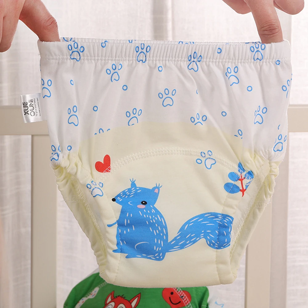 5pcs Baby Cotton Training Panties Waterproof Reusable Cloth Diapers Potty Training Underwear Nappies for Toddlers
