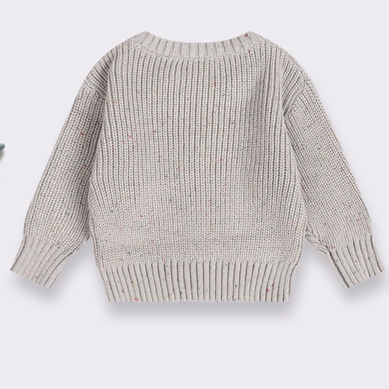 New Autumn Girls Sweater Kids Sweaters Chunky Knit Brief Spring Winter Sweaters Long Sleeve Boys Pullover Warm Knit Baby Clothes