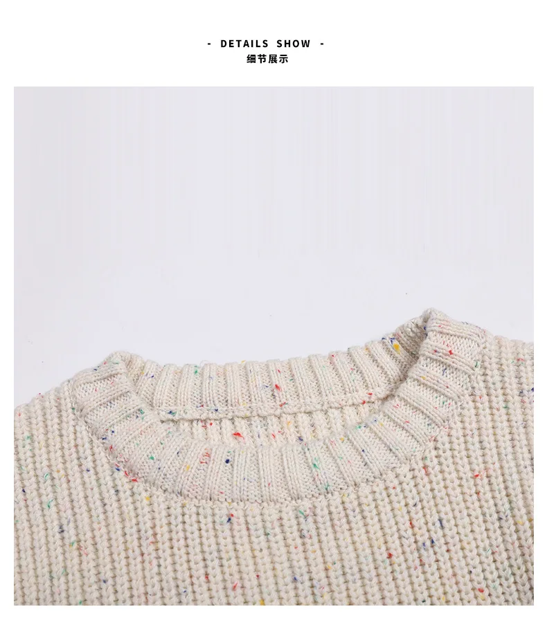 New Autumn Girls Sweater Kids Sweaters Chunky Knit Brief Spring Winter Sweaters Long Sleeve Boys Pullover Warm Knit Baby Clothes