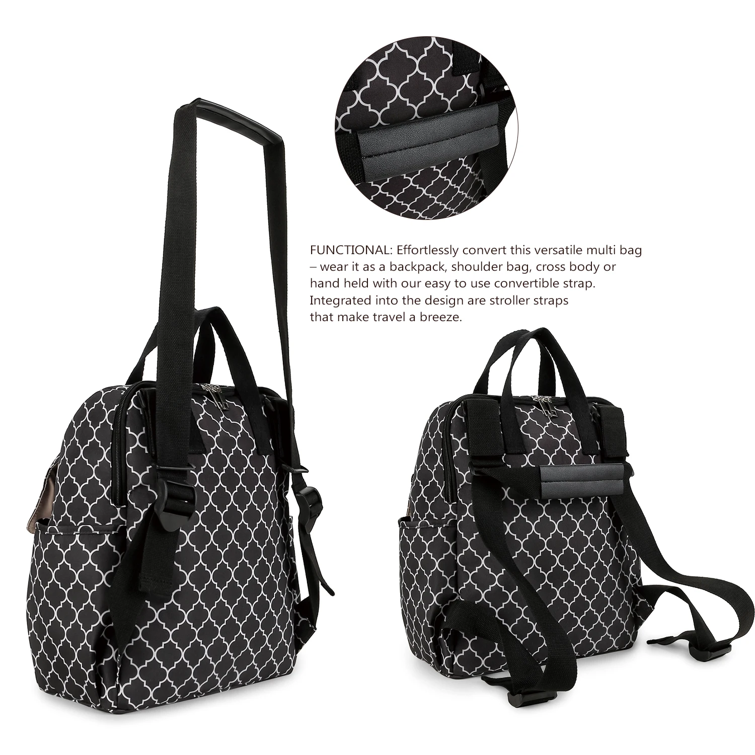 Shoulder Mommy Includes Urine Mat, Independent Bottle Bag, Multi functional Mommy Bag, Maternal and Child Travel Bag