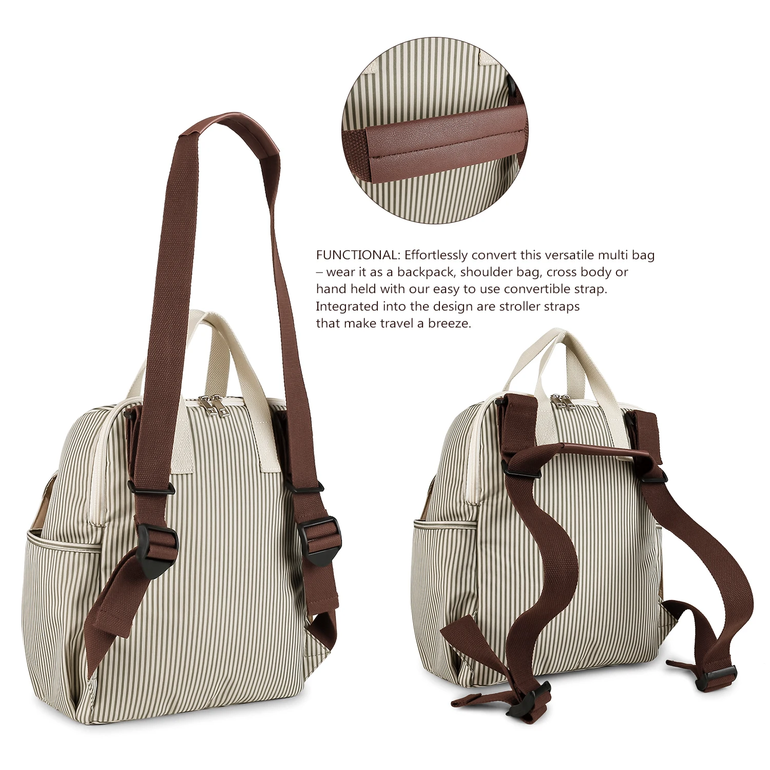 Shoulder Mommy Includes Urine Mat, Independent Bottle Bag, Multi functional Mommy Bag, Maternal and Child Travel Bag