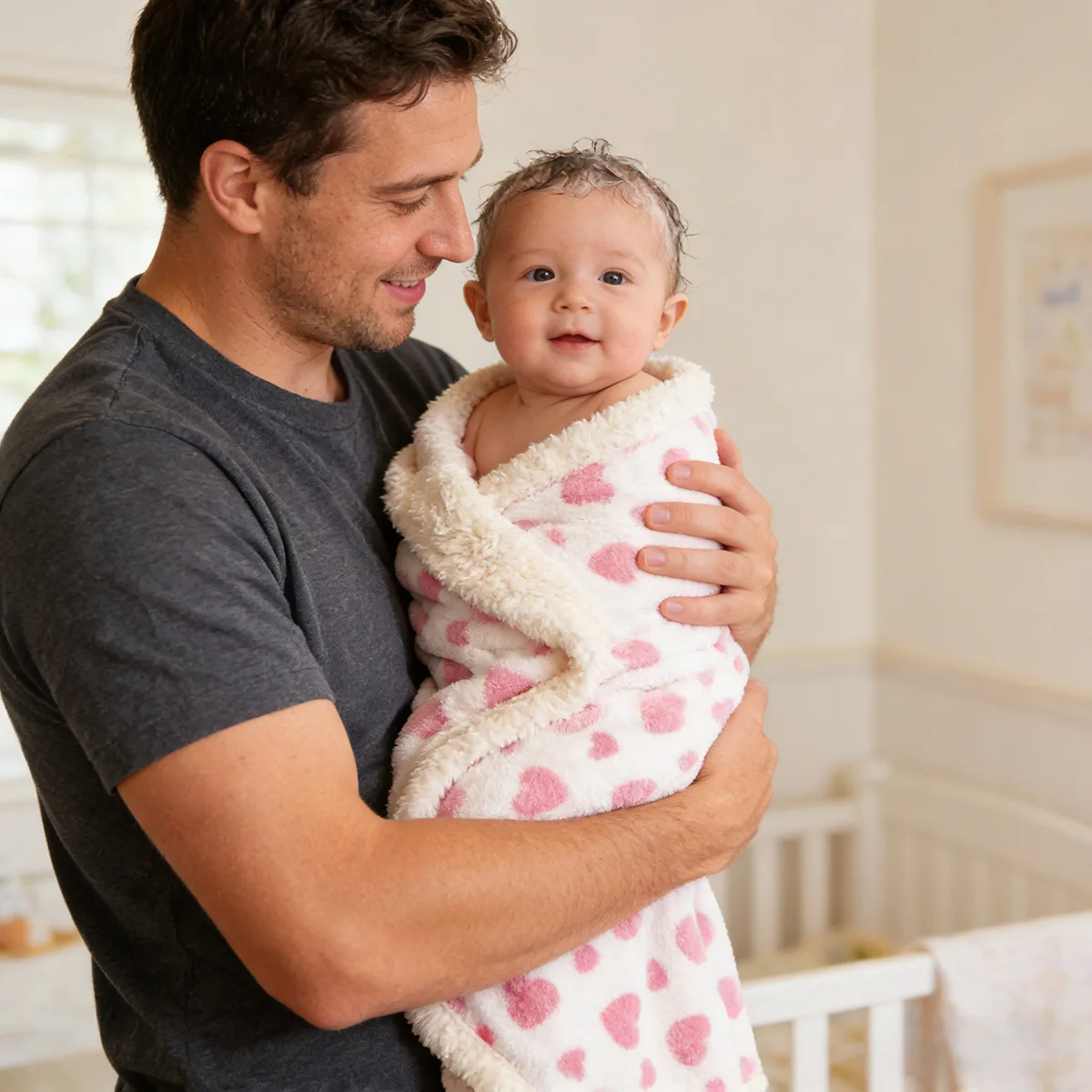 Winter Newborn Baby Swaddle Blanket Double Layer Thickened Flannel Lamb Wool Blankets Baby Bedding Stroller Cover Baby Items