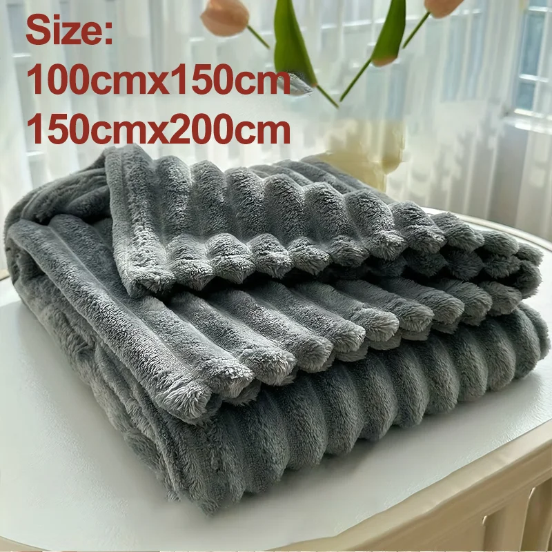 Throw Blanket All Season Soft Plush Cozy Bed Blanket Multifunctional Lightweight Warm Couch Blanket for Sofa Bed Travel