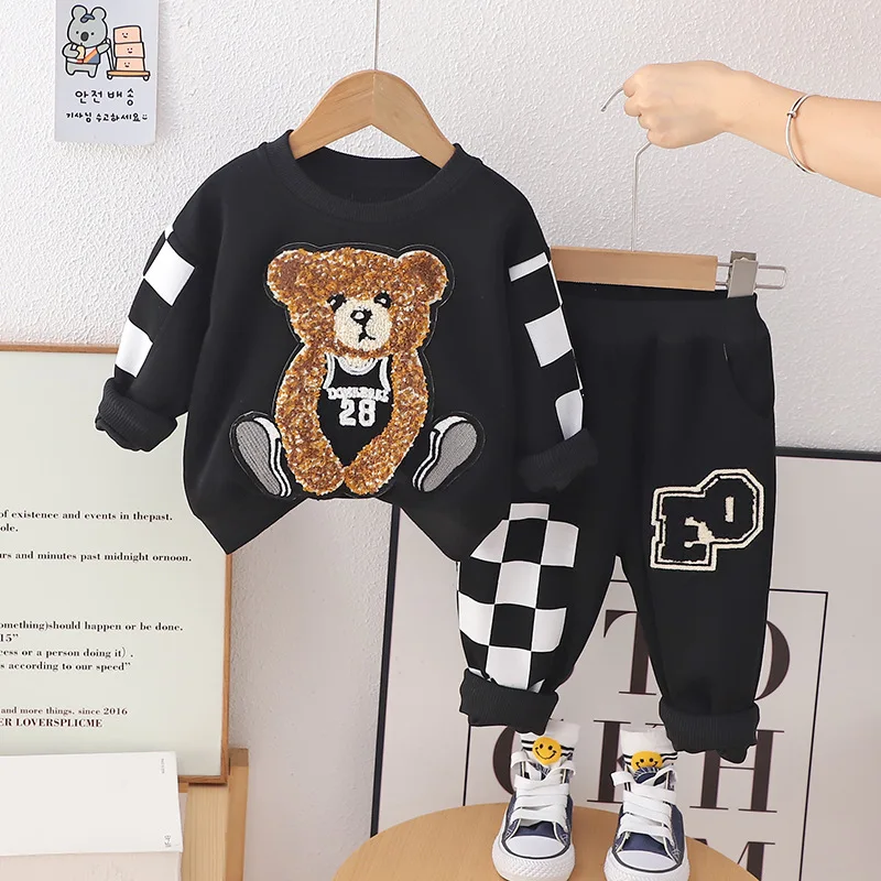 Children Baby Fashion Hoodies Boys Girls Clothing Sets Spring and Autumn Kids Long Sleeve Sweatshirt+Pants Casual Outfit