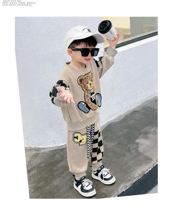 Children Baby Fashion Hoodies Boys Girls Clothing Sets Spring and Autumn Kids Long Sleeve Sweatshirt+Pants Casual Outfit
