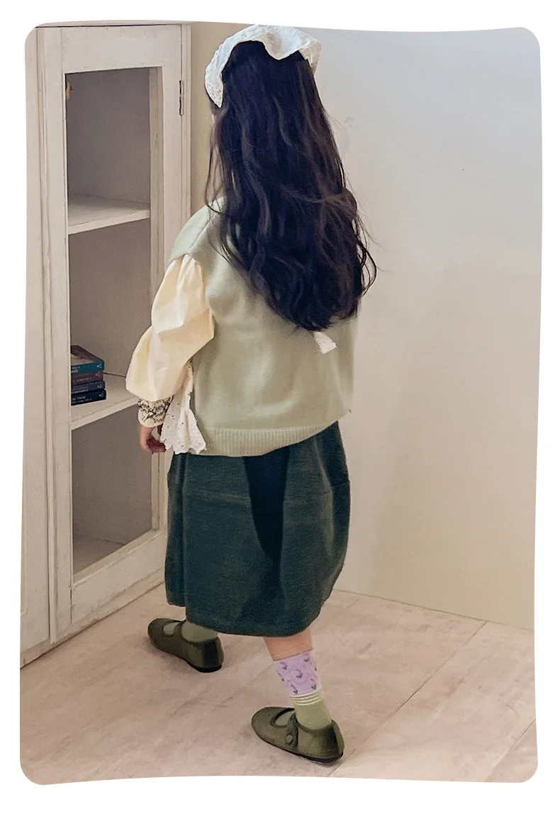 Girls Cotton Socks Spring Ruffle Socks Floral Purple Bowknot Socks 5 Pairs Mid Calf Socks 1-12Y Children's Cotton Socks