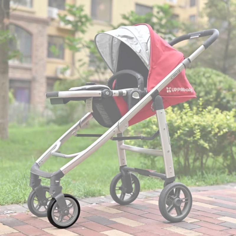Buggy Tire For Uppababy Alta Cruz V1 Pushchair Front or Back Wheel PU Tubeless Tyre Cover Replacement Baby Stroller Accessories