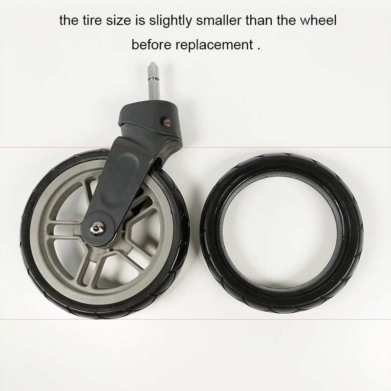 Buggy Tire For Uppababy Alta Cruz V1 Pushchair Front or Back Wheel PU Tubeless Tyre Cover Replacement Baby Stroller Accessories