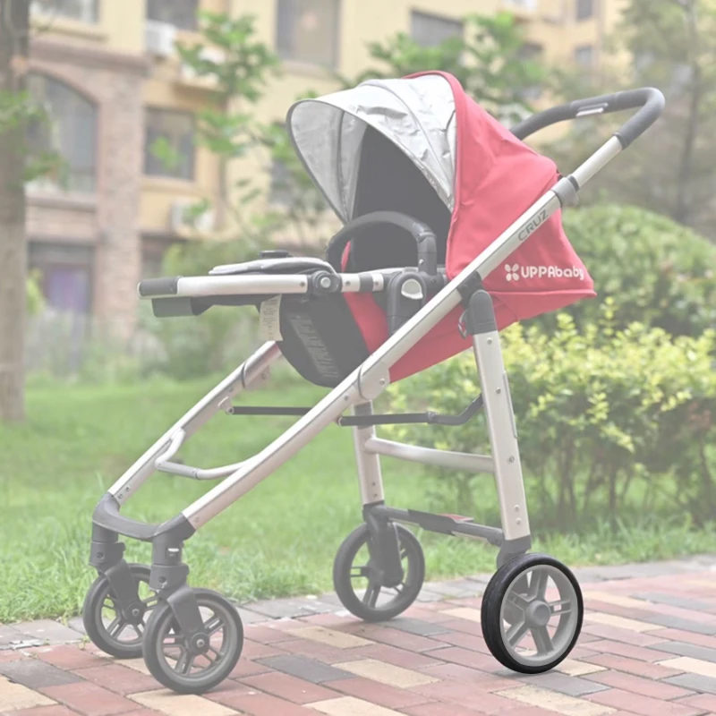 Buggy Tire For Uppababy Alta Cruz V1 Pushchair Front or Back Wheel PU Tubeless Tyre Cover Replacement Baby Stroller Accessories