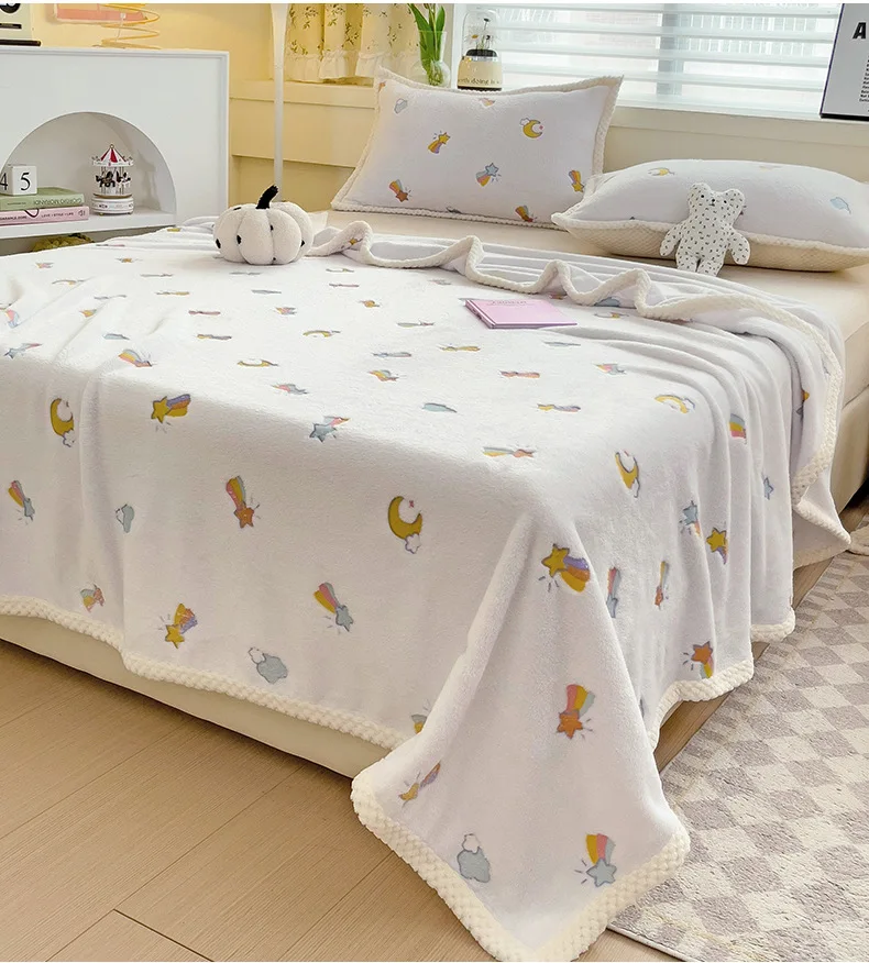 Fleece Baby Blanket Kids Flannel Bedding Soft Kids Stroller Nap Cover Air Conditioning Blankets Quilt Sofa Shawl Baby Items