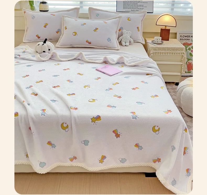 Fleece Baby Blanket Kids Flannel Bedding Soft Kids Stroller Nap Cover Air Conditioning Blankets Quilt Sofa Shawl Baby Items