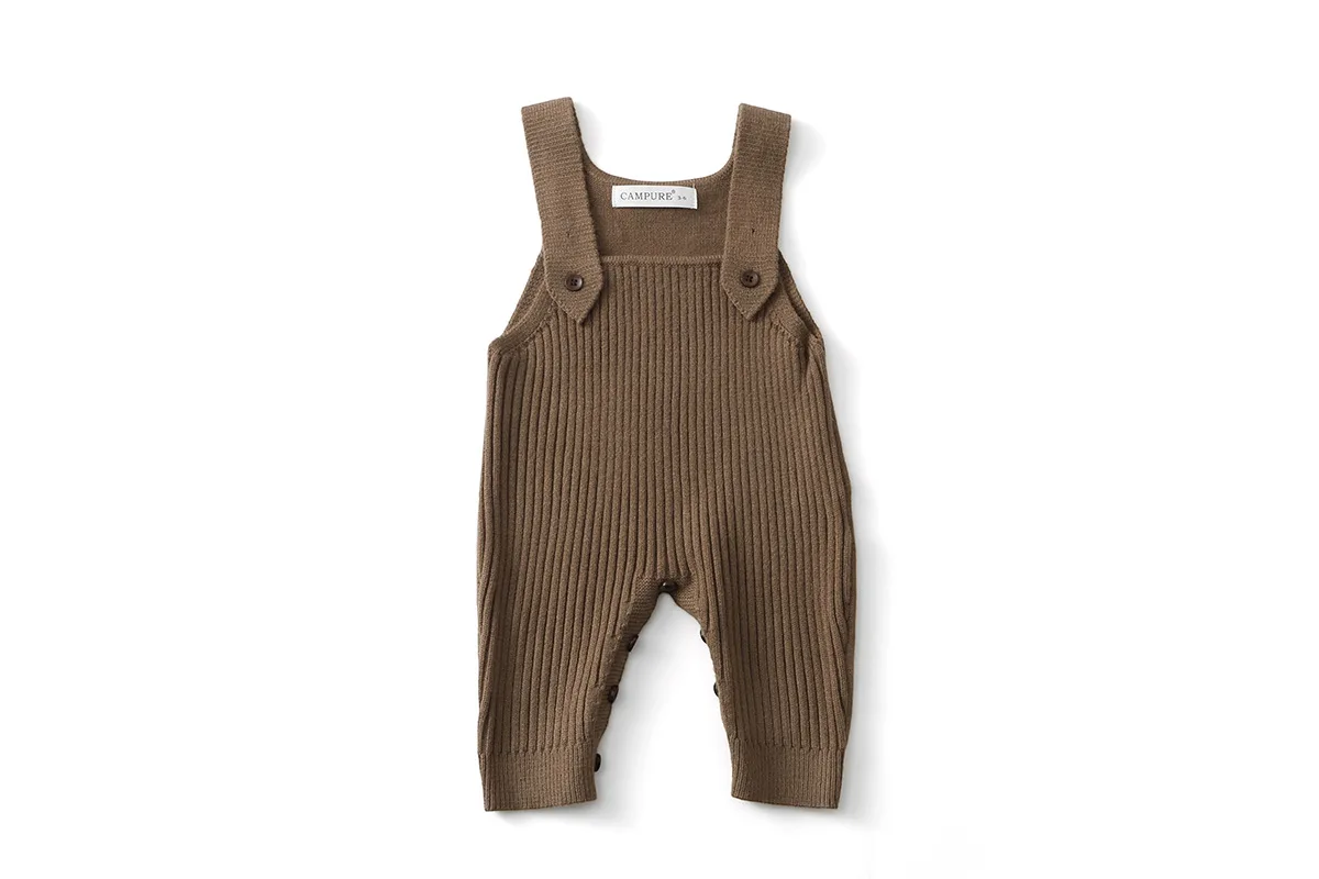 MILANCEL New Spring Baby Overall 3M-6Y Solid Color Infant Girls Knit Rompers 6 Colors Versatile Children Suspenders Jumpsuit