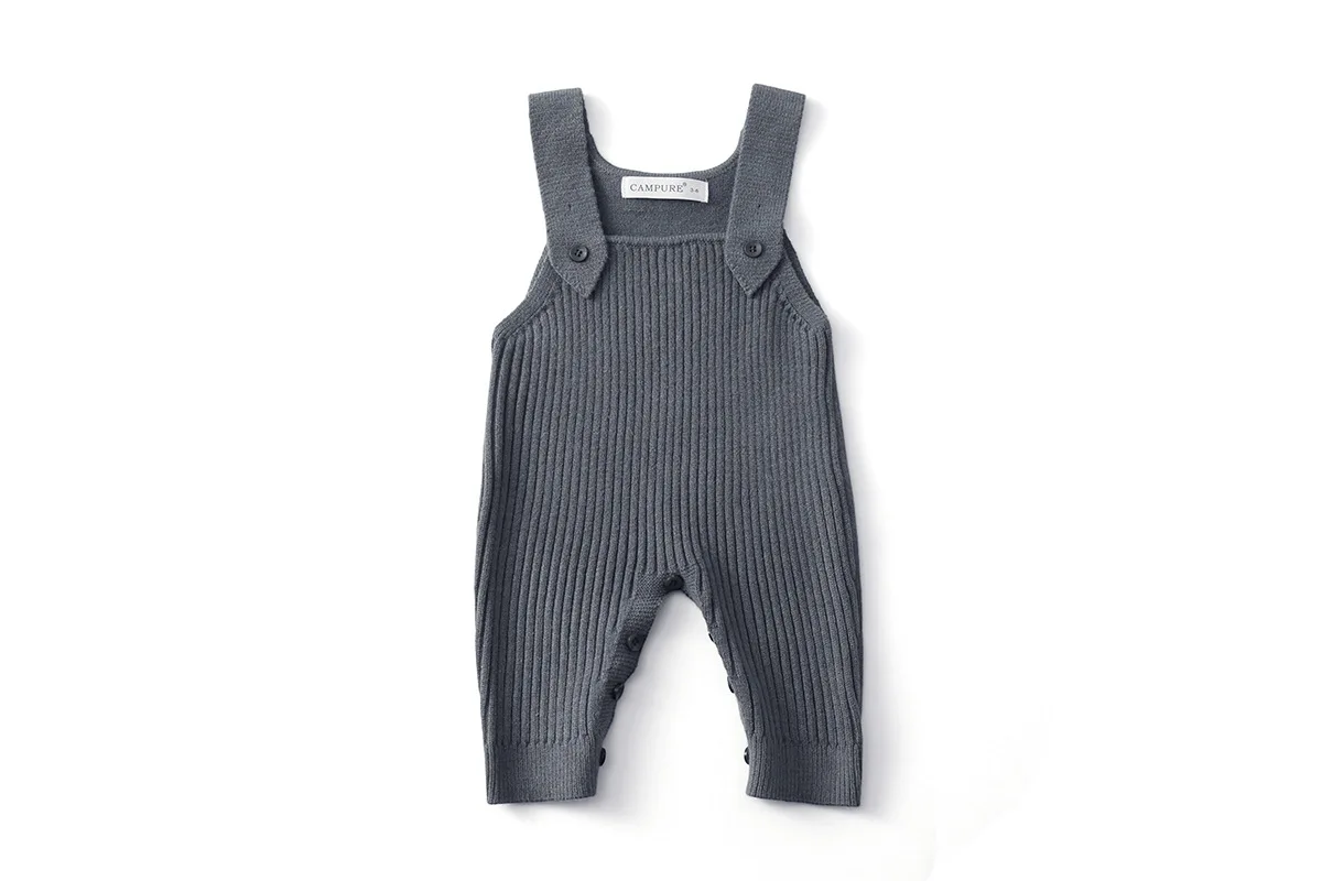 MILANCEL New Spring Baby Overall 3M-6Y Solid Color Infant Girls Knit Rompers 6 Colors Versatile Children Suspenders Jumpsuit