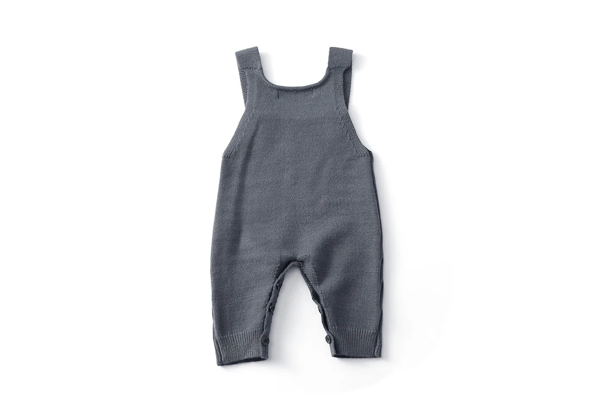 MILANCEL New Spring Baby Overall 3M-6Y Solid Color Infant Girls Knit Rompers 6 Colors Versatile Children Suspenders Jumpsuit
