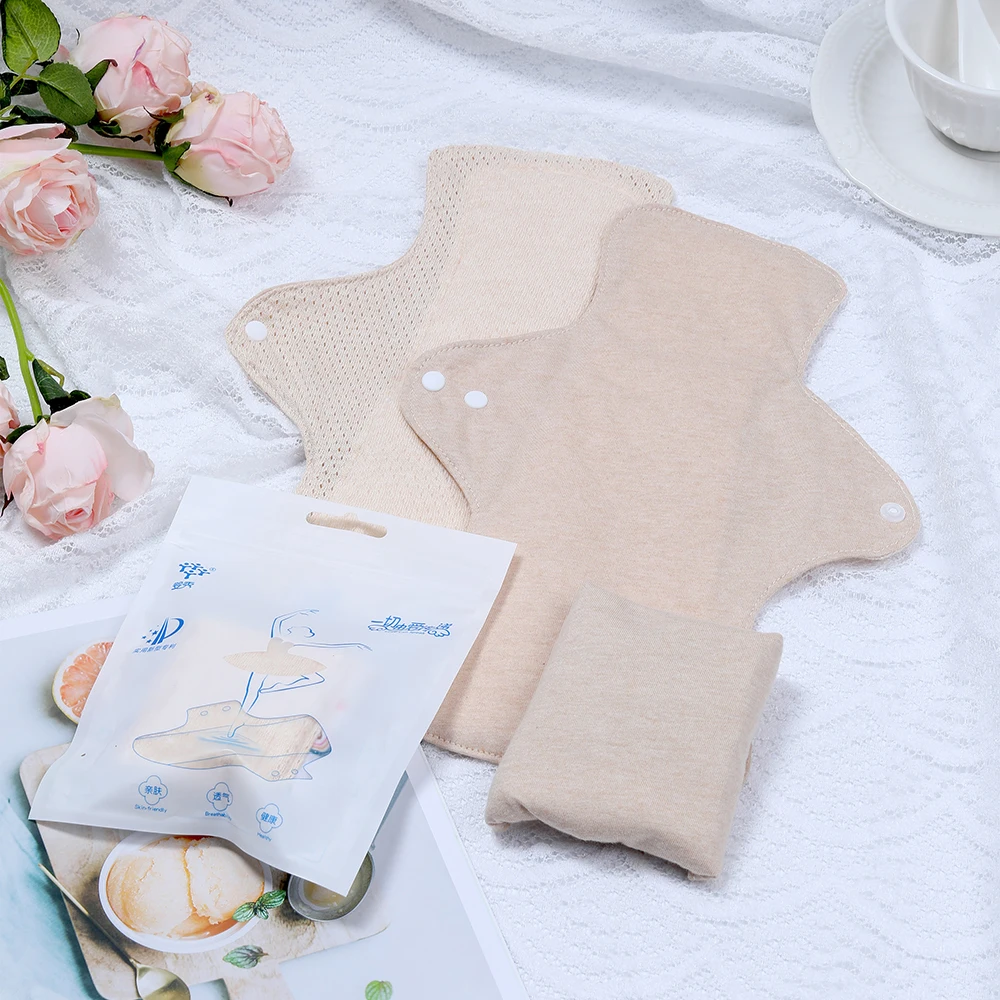 5pcs Reusable Cotton Mesh Sanitary Pads Washable Breathable Comfortable Underwear Panty Liners Sanitary Towels for Summer