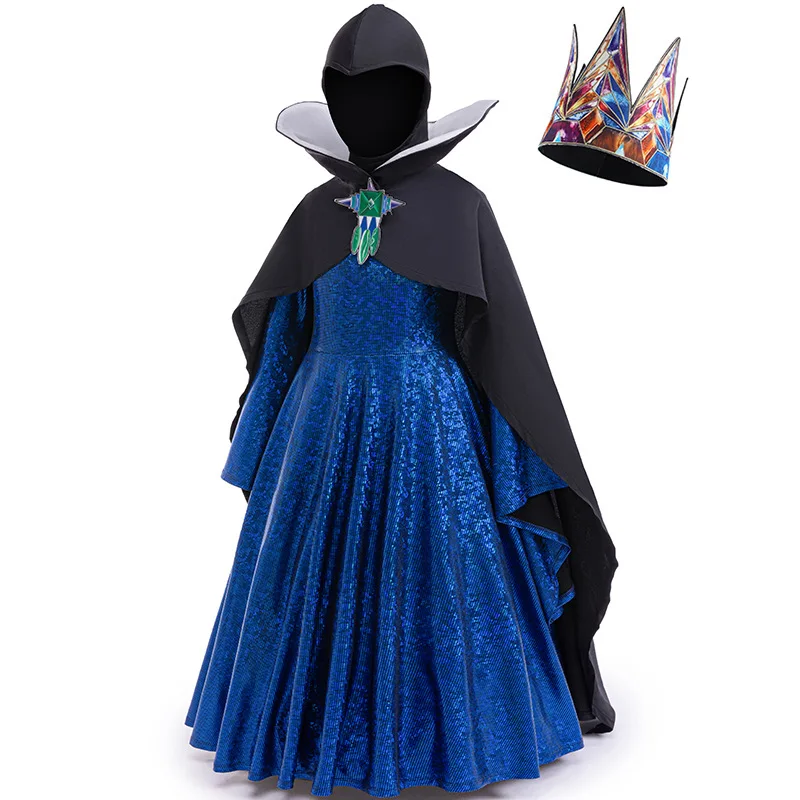 Children's Day Movie Snow White Evil Queen Cosplay Costume Party Dresses For Girls Poison Queen Dresses Kids Girl Princess Dress