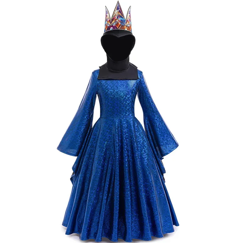 Children's Day Movie Snow White Evil Queen Cosplay Costume Party Dresses For Girls Poison Queen Dresses Kids Girl Princess Dress