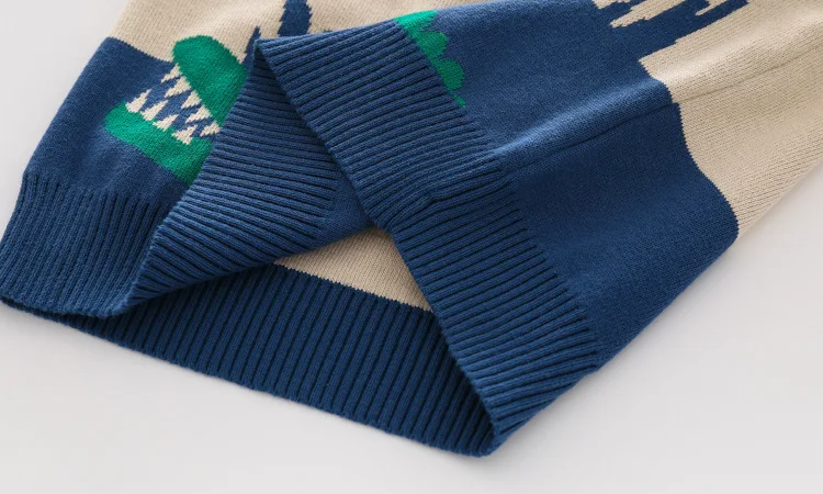 Winter Kids Sweater Animals Cartoon Striped Boys Girls Autumn Knitwear 2-6Year Long Sleeve Clothes Baby Sweaters Children Tops