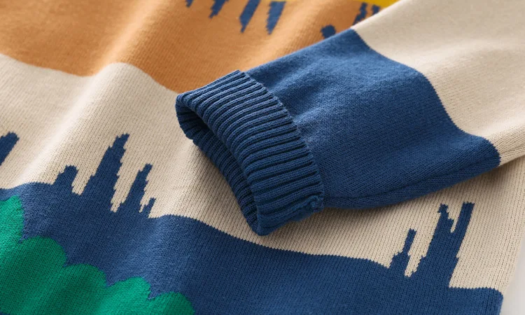 Winter Kids Sweater Animals Cartoon Striped Boys Girls Autumn Knitwear 2-6Year Long Sleeve Clothes Baby Sweaters Children Tops