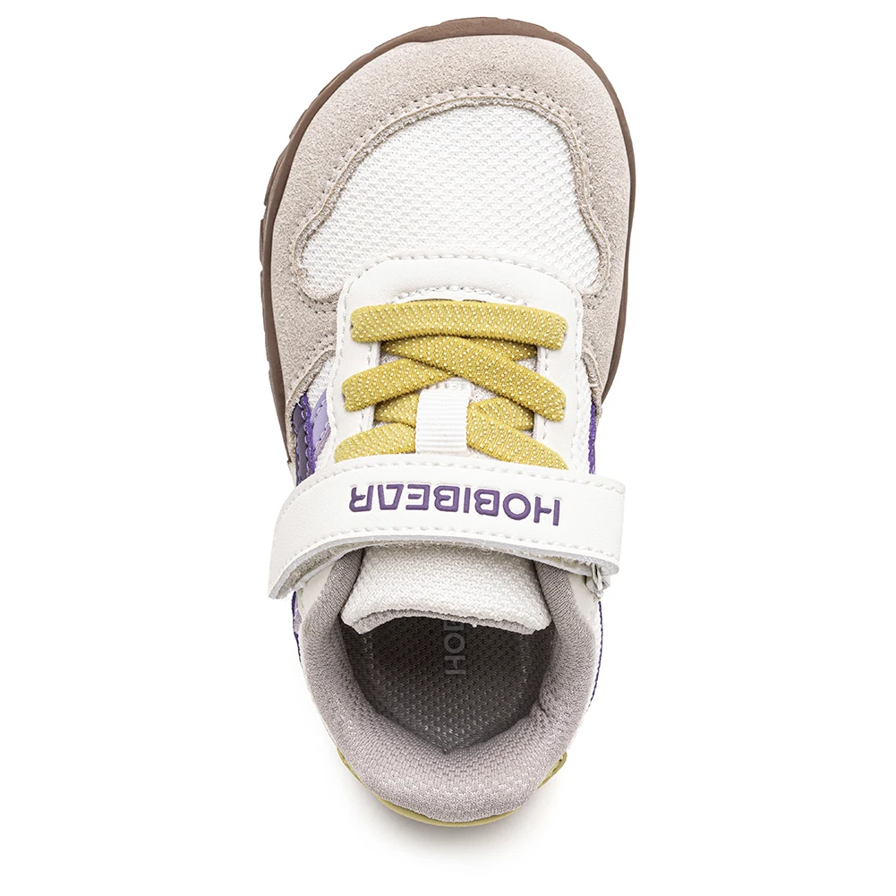 HOBIBEAR Toddler Kids Wide Toe Hiking Sneakers Artificial Leather Mesh Walking Shoes Trekking Outdoor Running Hook-Loop Sneaker