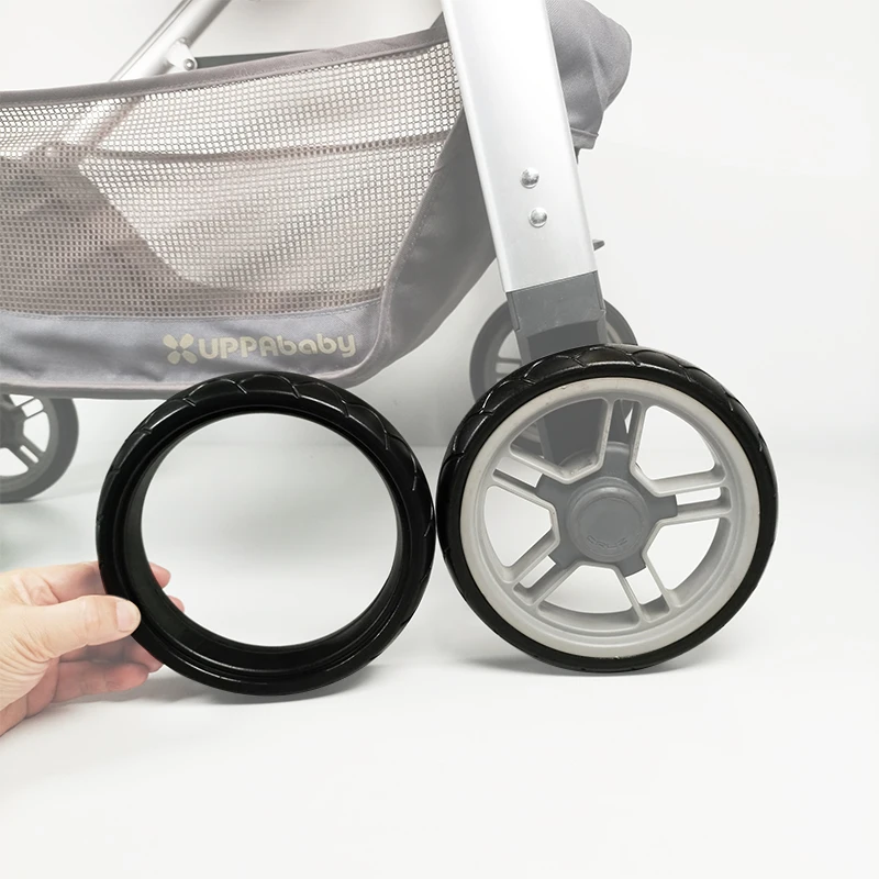 Stroller Wheel Tire For Uppababy Cruz V1 Back Wheel Tyre PU Tubeless Full Compatible DIY Baby Buggy Replace Accessories