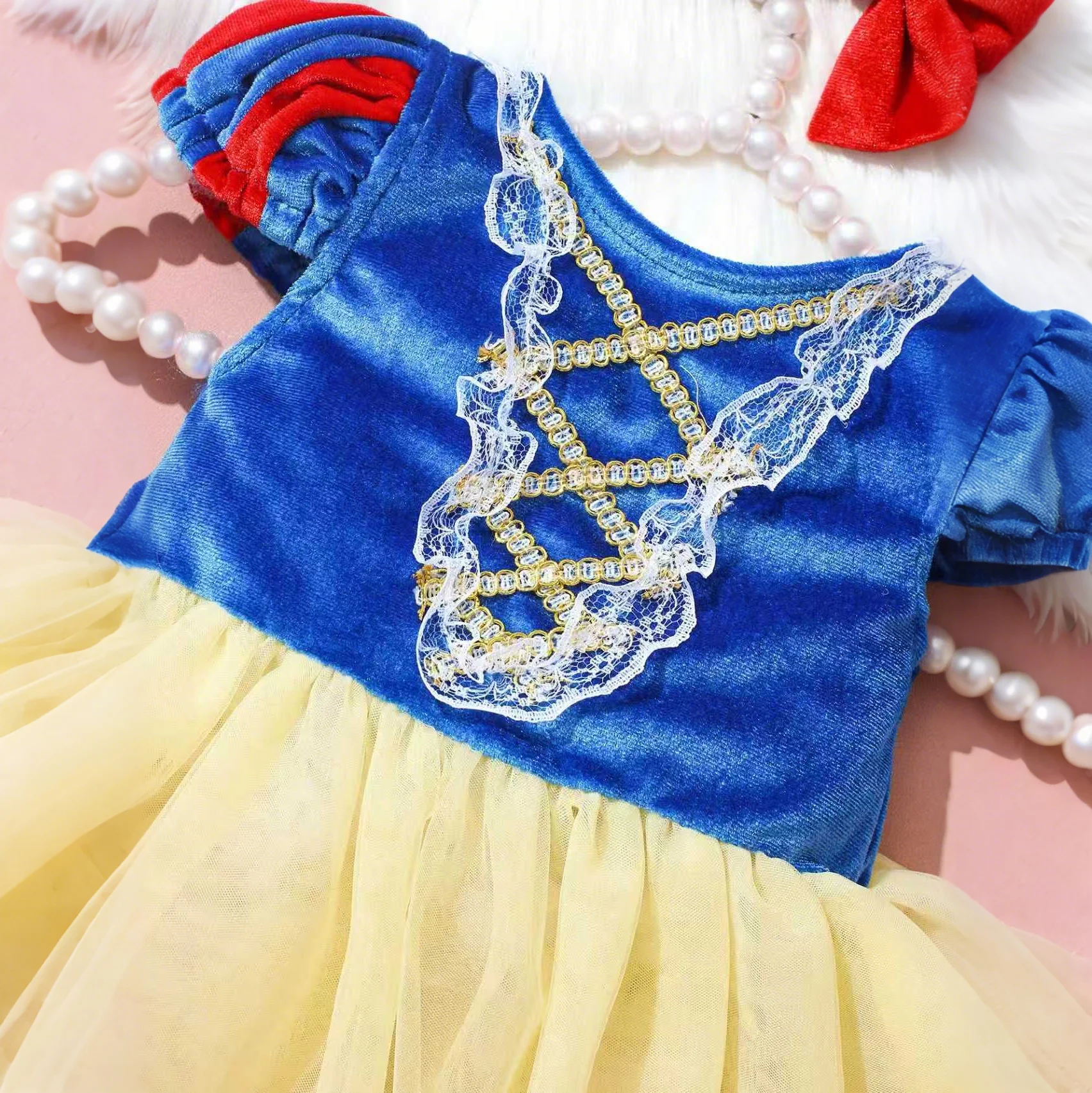 Newborn bowknot Tulle princess dress with bow headband newborn girl photoshoot outfits 1 month 100 days baby photo props