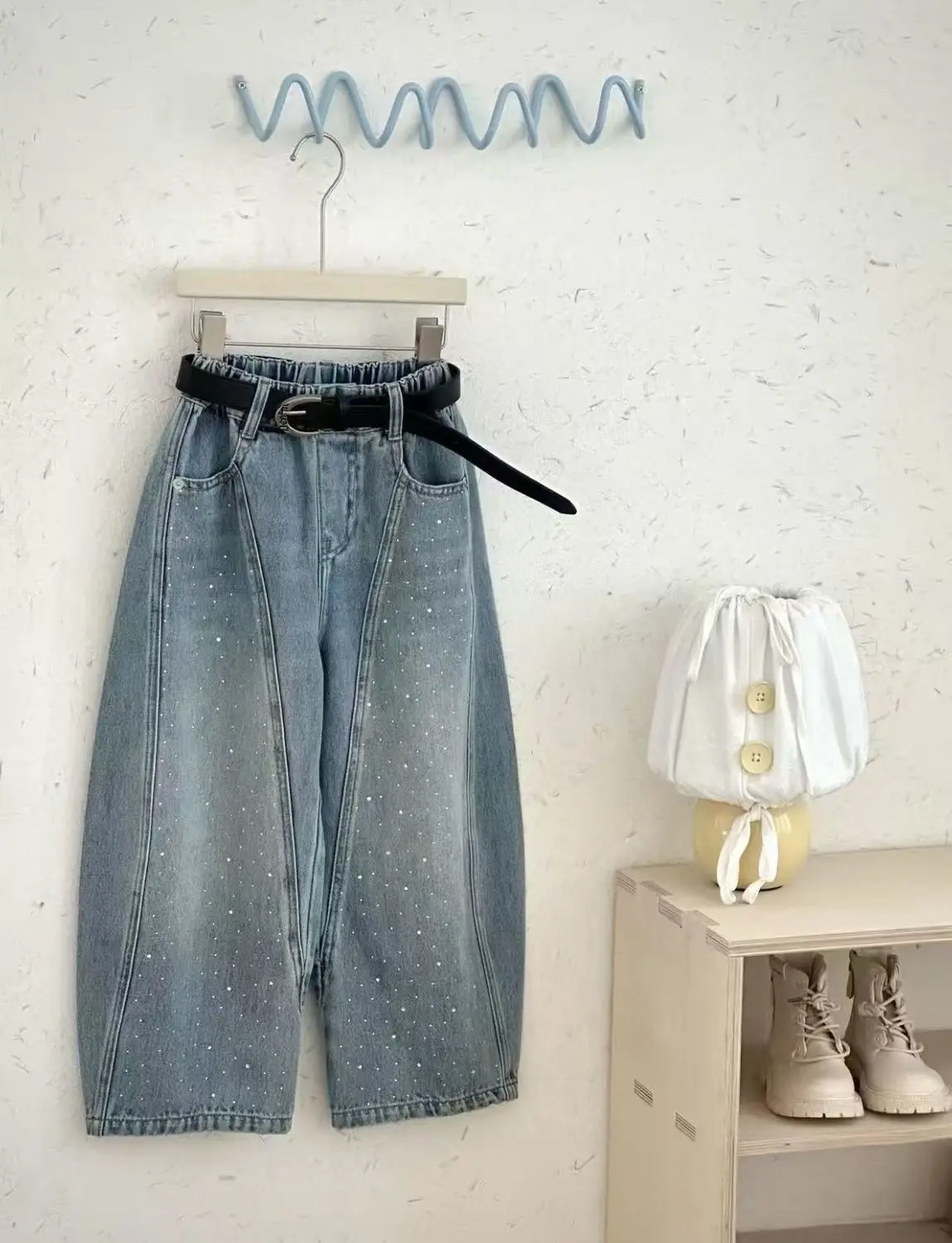 Kids Loose Fit Denim Pants – Street Style Straight Leg Jeans for Boys Girls, Spring Autumn Casual Trousers
