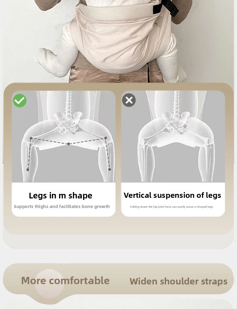 Portable and Storable Baby Carrier Waist Front Carry Swaddle Sling Infant Kid Wrap Ergonomic BackBelt for Newborn Baby