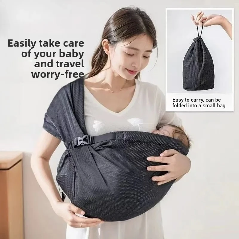 Portable and Storable Baby Carrier Waist Front Carry Swaddle Sling Infant Kid Wrap Ergonomic BackBelt for Newborn Baby