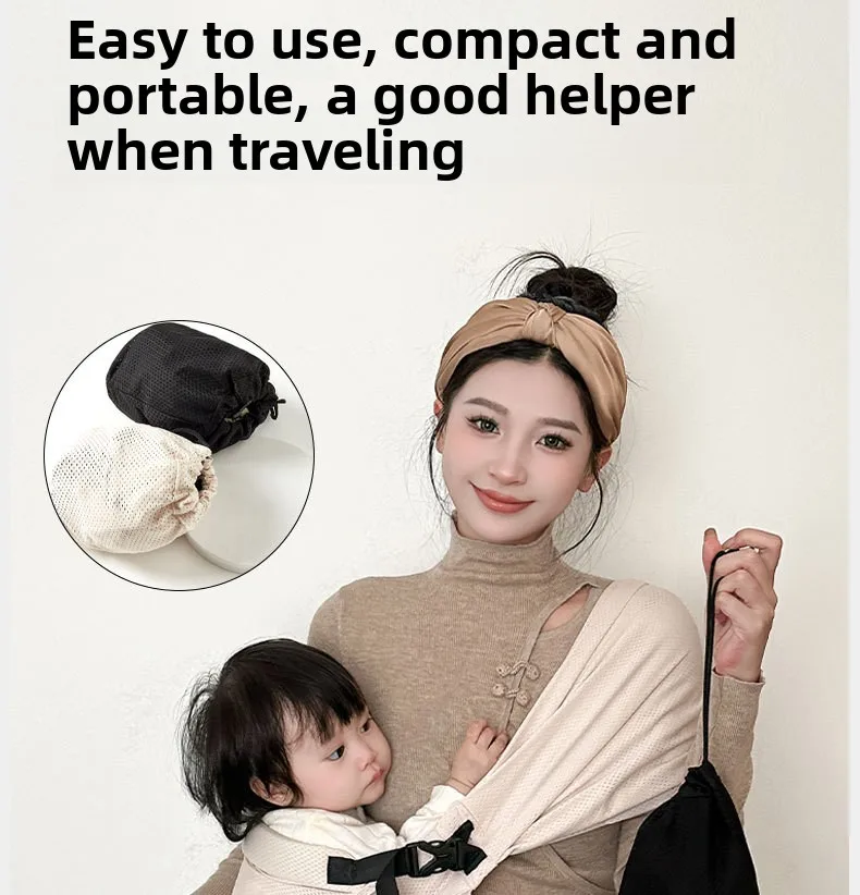 Portable and Storable Baby Carrier Waist Front Carry Swaddle Sling Infant Kid Wrap Ergonomic BackBelt for Newborn Baby