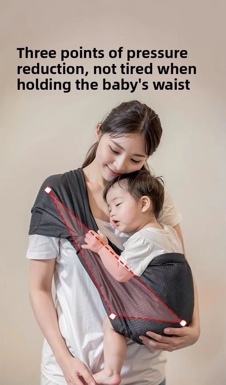 Portable and Storable Baby Carrier Waist Front Carry Swaddle Sling Infant Kid Wrap Ergonomic BackBelt for Newborn Baby
