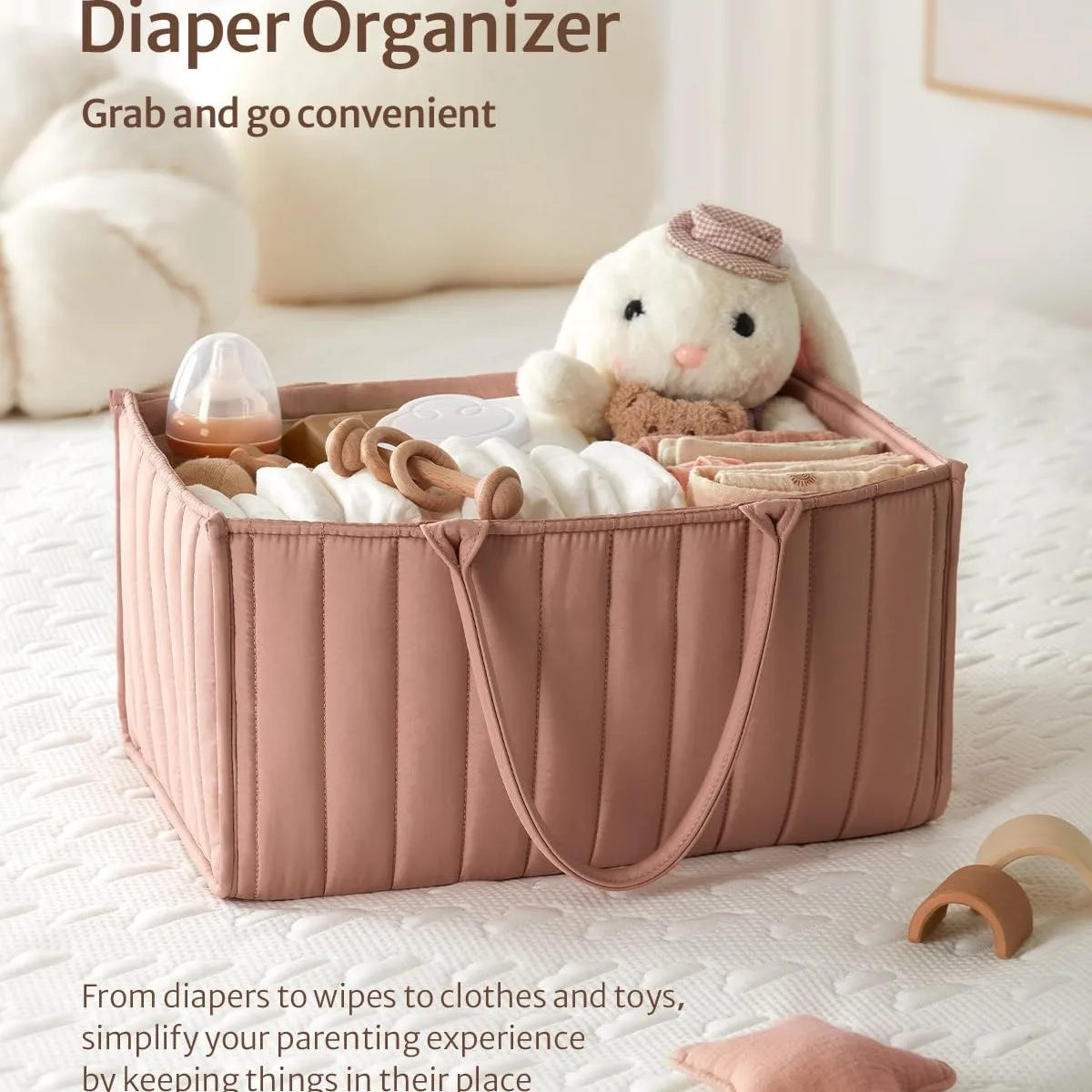 PANGDUBE Baby Diaper Bag Storage Bag for Baby Newborn Items Diaper Stackers & Caddies Diaper Organizer Nappy Bag for Baby Things