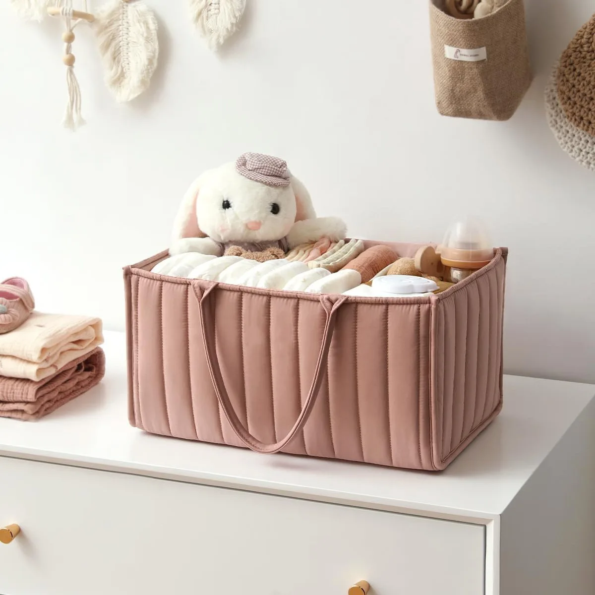 PANGDUBE Baby Diaper Bag Storage Bag for Baby Newborn Items Diaper Stackers & Caddies Diaper Organizer Nappy Bag for Baby Things