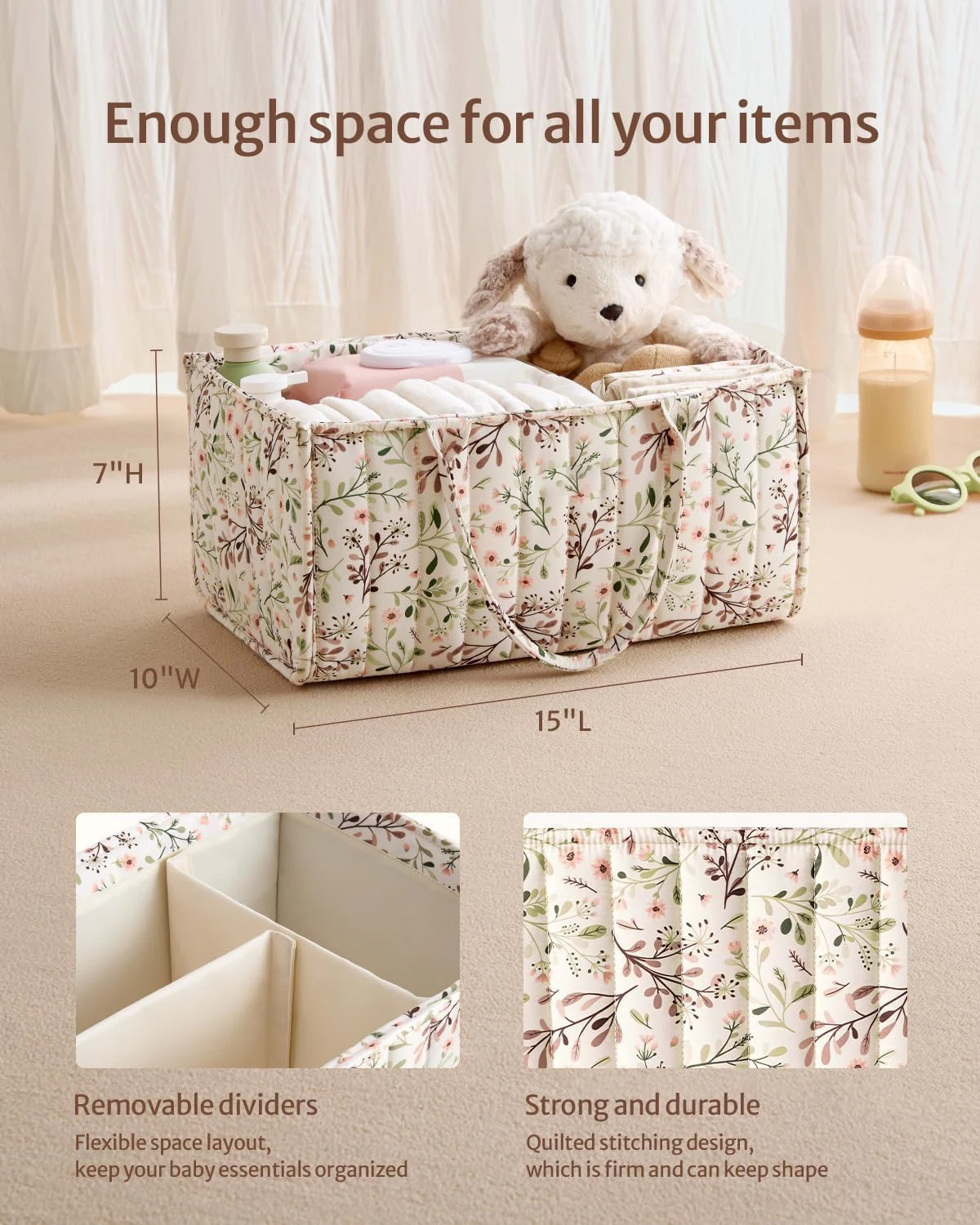 PANGDUBE Baby Diaper Bag Storage Bag for Baby Newborn Items Diaper Stackers & Caddies Diaper Organizer Nappy Bag for Baby Things