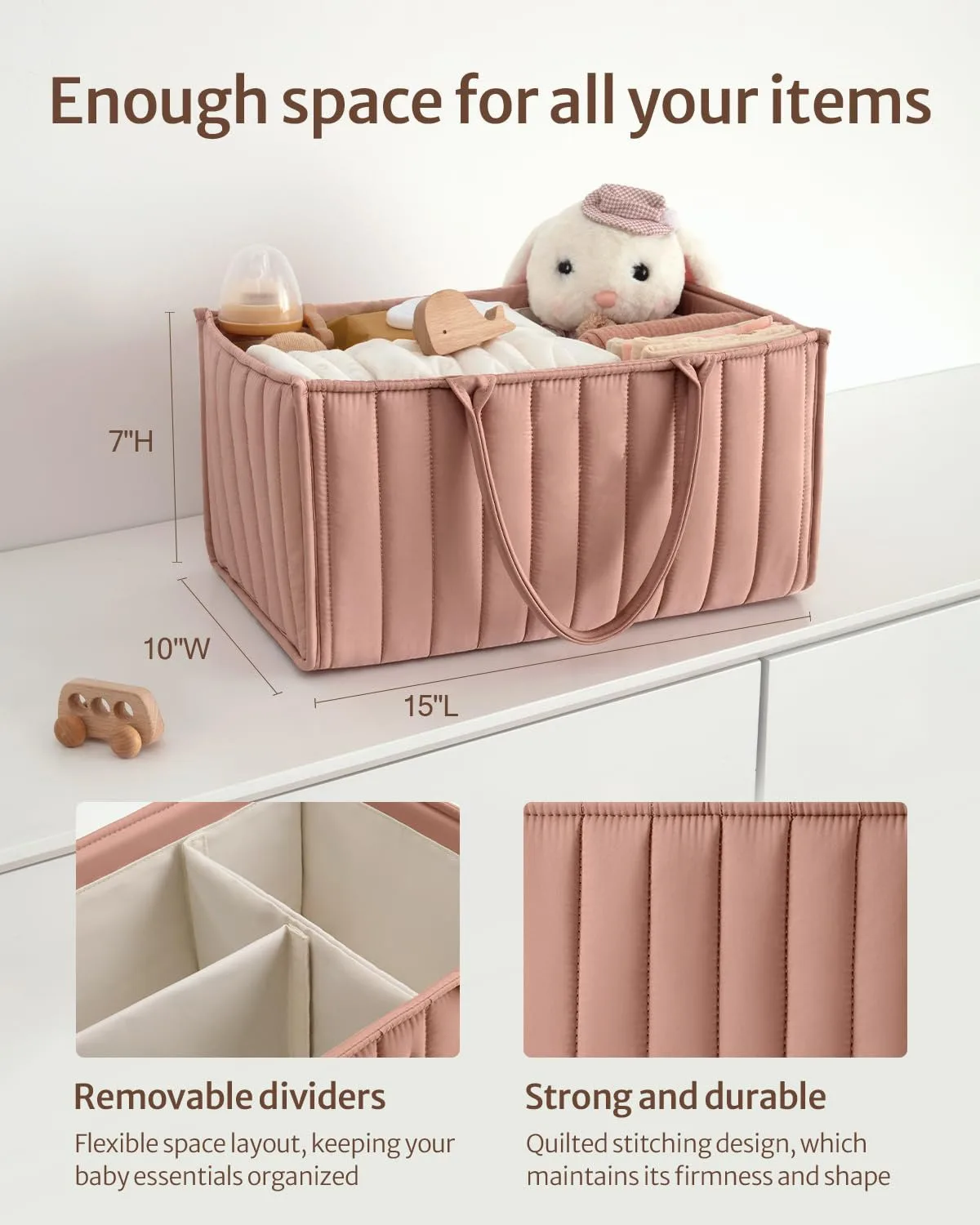 PANGDUBE Baby Diaper Bag Storage Bag for Baby Newborn Items Diaper Stackers & Caddies Diaper Organizer Nappy Bag for Baby Things
