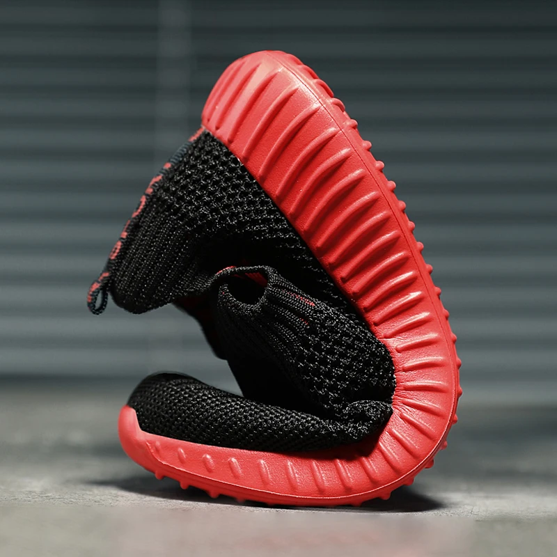 Running Sport Shoes Kids Shoes Boys Children Socks Sneakers Big Girls Breathable Mesh School Shoe Soft Sole Casual Walking Tenis