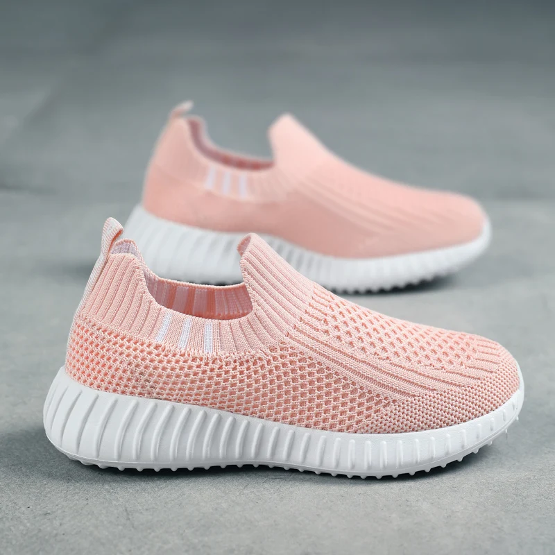 Running Sport Shoes Kids Shoes Boys Children Socks Sneakers Big Girls Breathable Mesh School Shoe Soft Sole Casual Walking Tenis