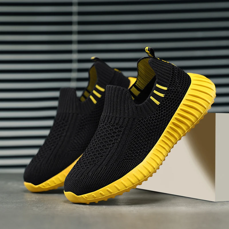 Running Sport Shoes Kids Shoes Boys Children Socks Sneakers Big Girls Breathable Mesh School Shoe Soft Sole Casual Walking Tenis