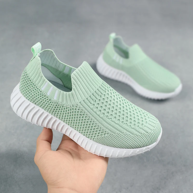Running Sport Shoes Kids Shoes Boys Children Socks Sneakers Big Girls Breathable Mesh School Shoe Soft Sole Casual Walking Tenis