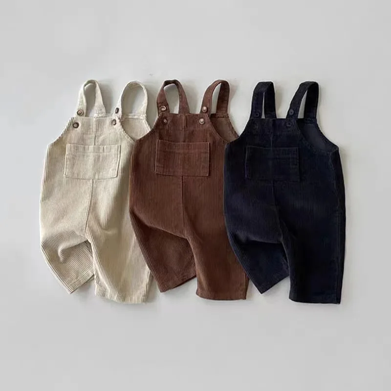 3029 Korean Style Corduroy Baby Crawling Pants Spring Autumn Casual Overalls Multi-Color Toddler Kids Fashionable Clothing