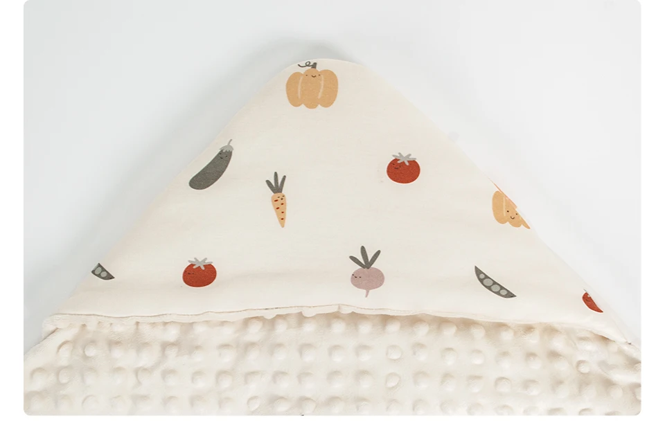 Infant Car Seat Blanket With Windproof Hooded 90*90Cm Double Sides Usable Autumn Winter Warm For Boys Girls Baby Blanket