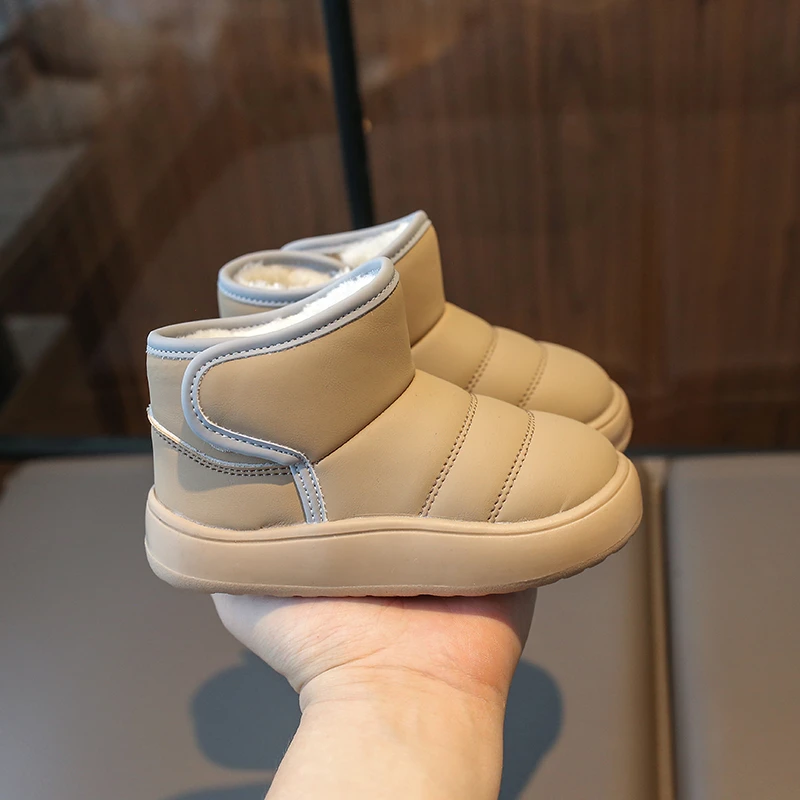 Autumn Winter Baby Boys Girls Snow Boots Children Outdoor Plush Shoes Anti-Slippery Infant Casual Shoes Waterproof Kids Boots